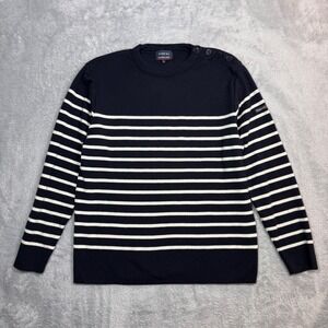 Armor Lux x Calico Jack Breton Sweater Mens XL Navy White Striped Wool